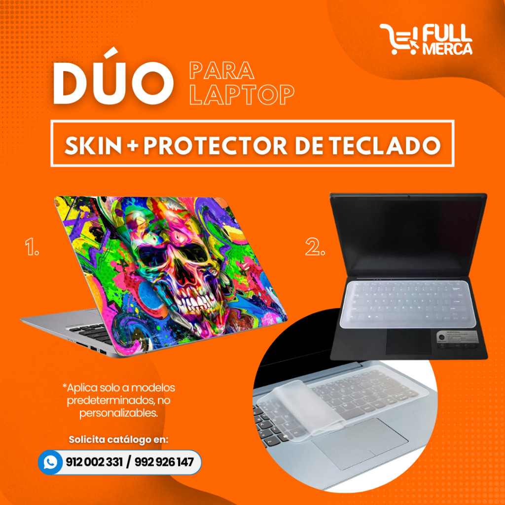 COMBO 2 en 1 SKIN+PROTECTOR DE TECLADO – FullMerca